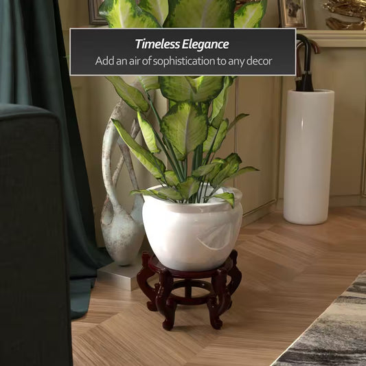 9.5 In. Rosewood Urn Stand in Dark Rosewood