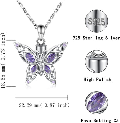 Butterfly Urn Necklace – Sterling Silver Keepsake for Loss & Remembrance