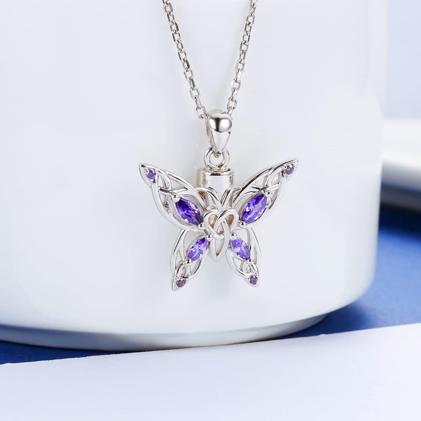 Butterfly Urn Necklace – Sterling Silver Keepsake for Loss & Remembrance