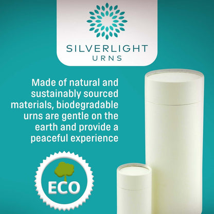 Rainbow Pond Scattering Tube, Biodegradable Cremation Urn for Adults 12.5" High