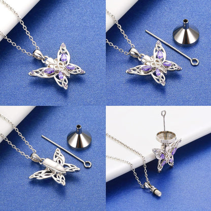 Butterfly Urn Necklace – Sterling Silver Keepsake for Loss & Remembrance