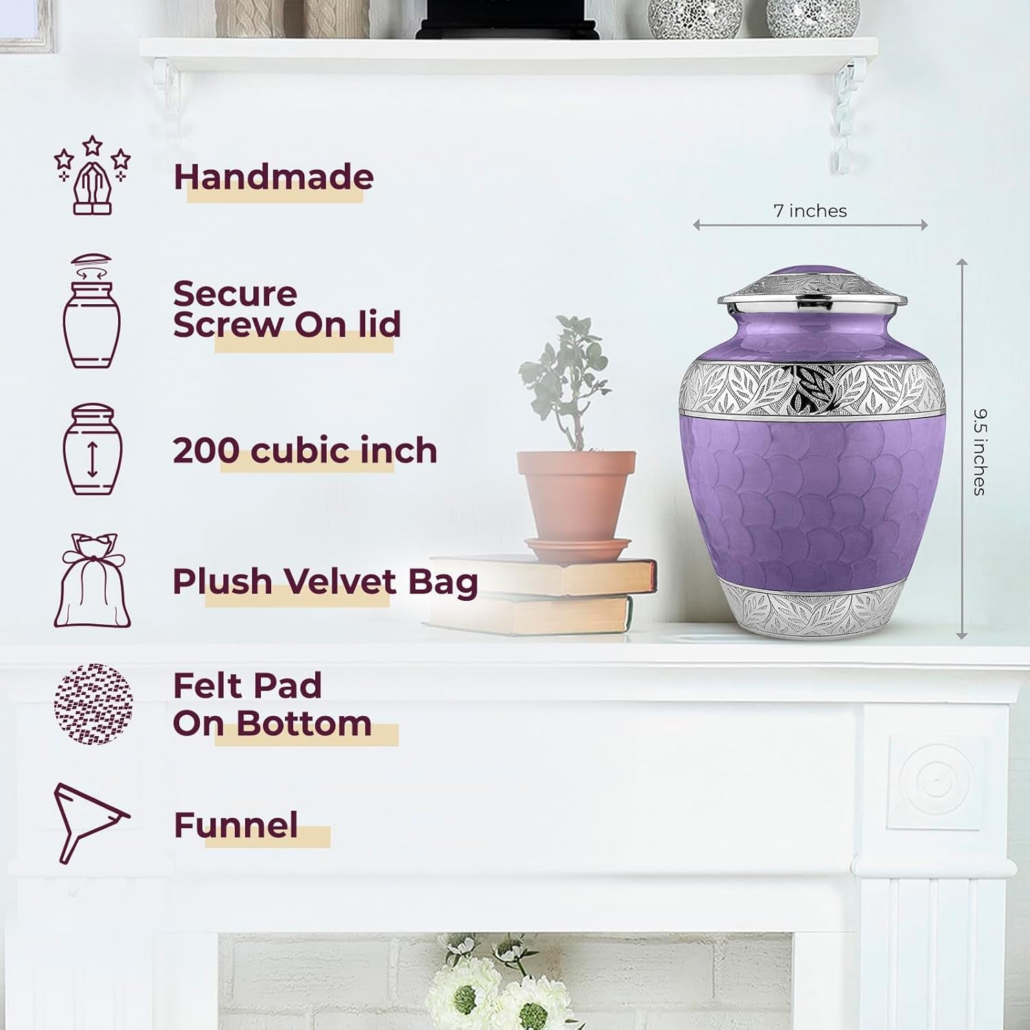 Pearl Cremation Urn – Extra Large Memorial for Adults (Holds up to 330 lbs)