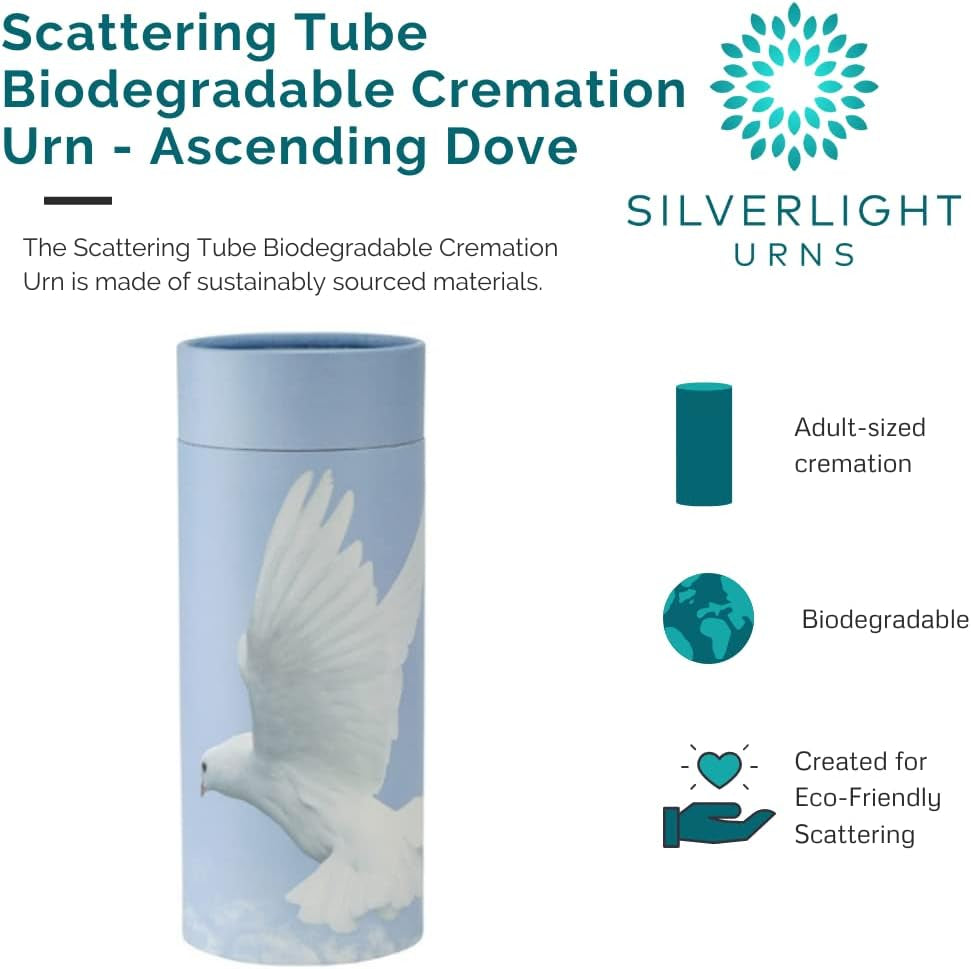 Eco-Friendly Cremation Urn – Dove Design, 12.5" High