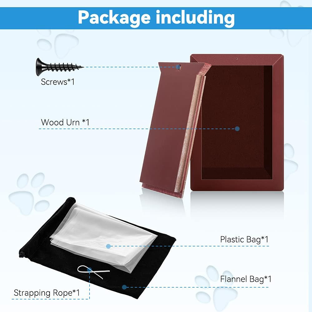 Cuodia Pet Cremation Urn – Wooden Ash Box for Dogs