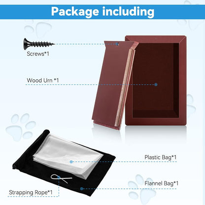 Cuodia Pet Cremation Urn – Wooden Ash Box for Dogs