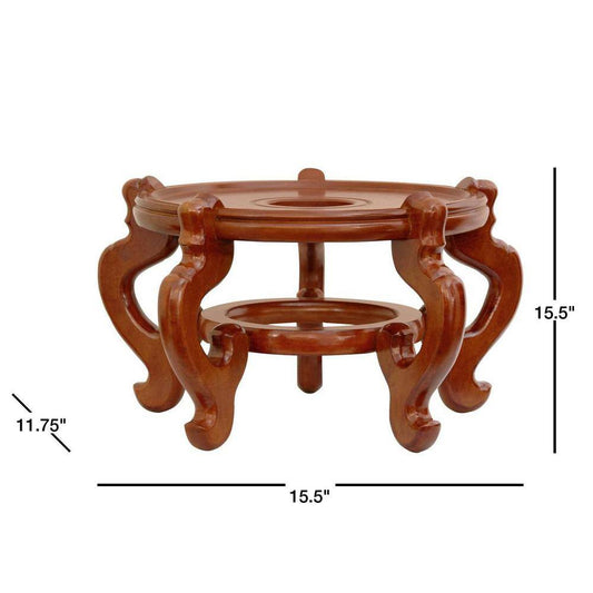 15.5 In. Rosewood Urn Stand in Honey