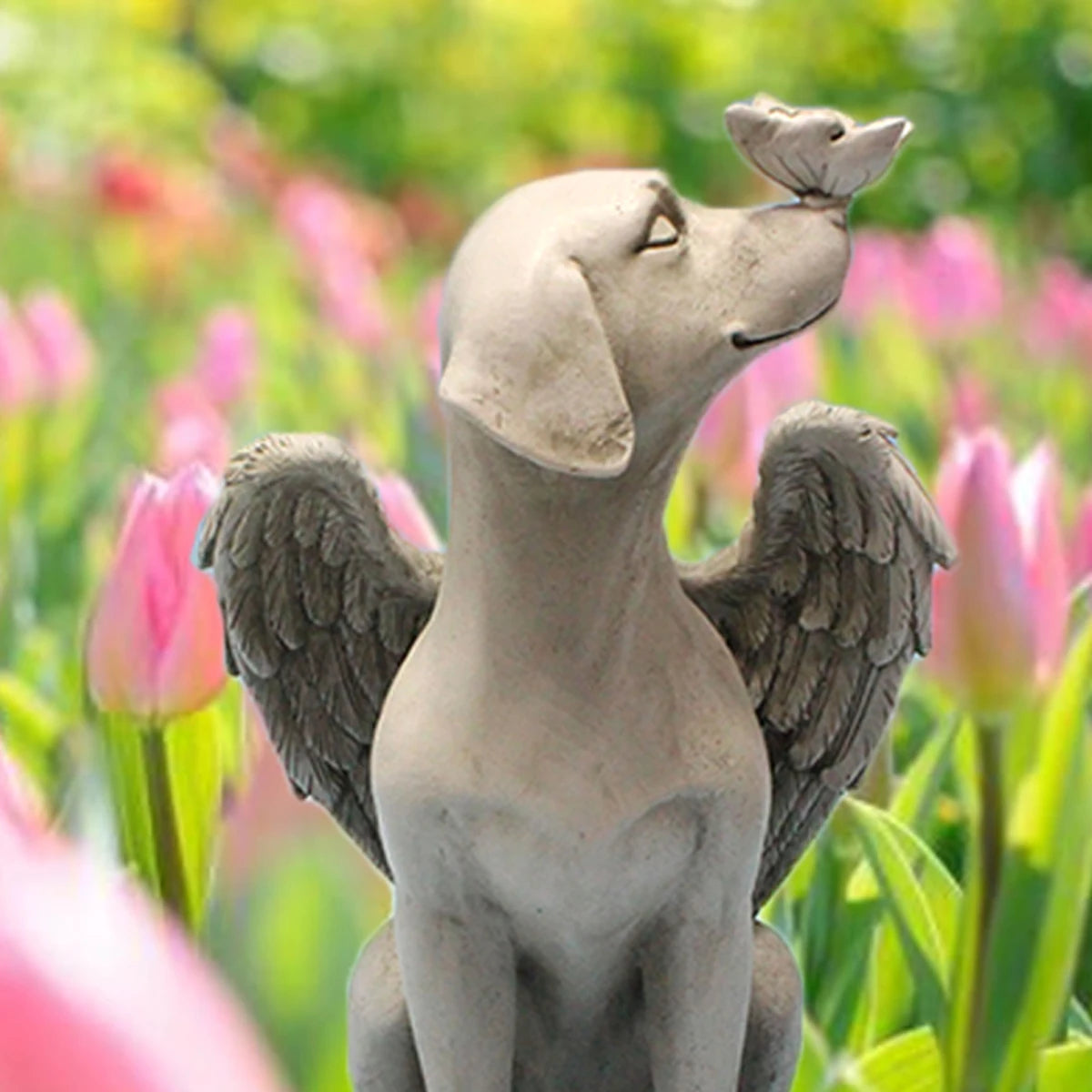 Angel Dog Memorial Statue – Pet Loss Tribute Gift