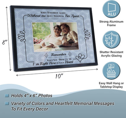 Memorial Picture Frame – 8x10 Frame for 4x6 Photo of Loved One