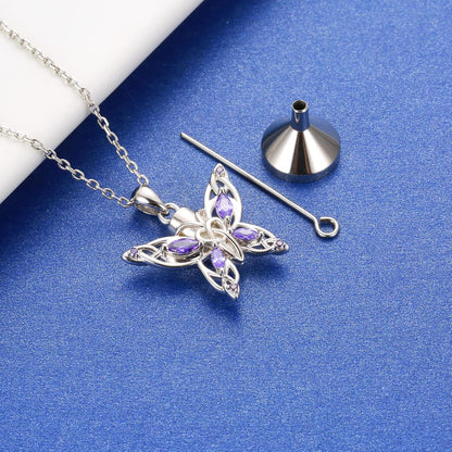 Butterfly Urn Necklace – Sterling Silver Keepsake for Loss & Remembrance