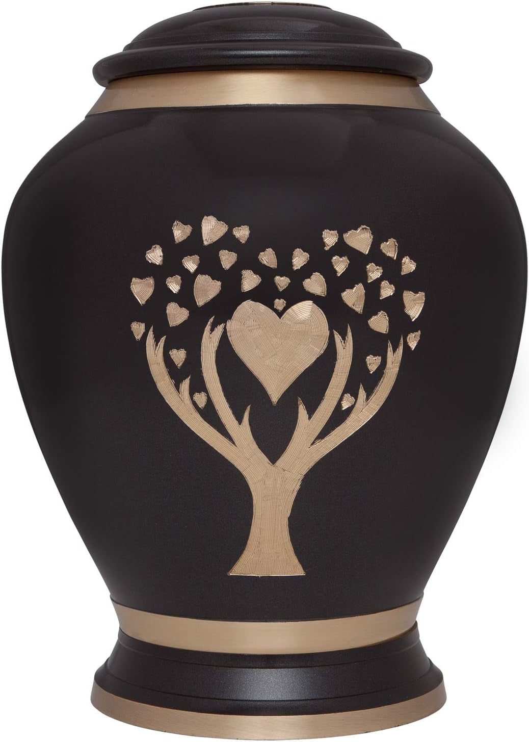 Tree of Life Cremation Urn – Brass Memorial for Adults, 200 Lbs Capacity