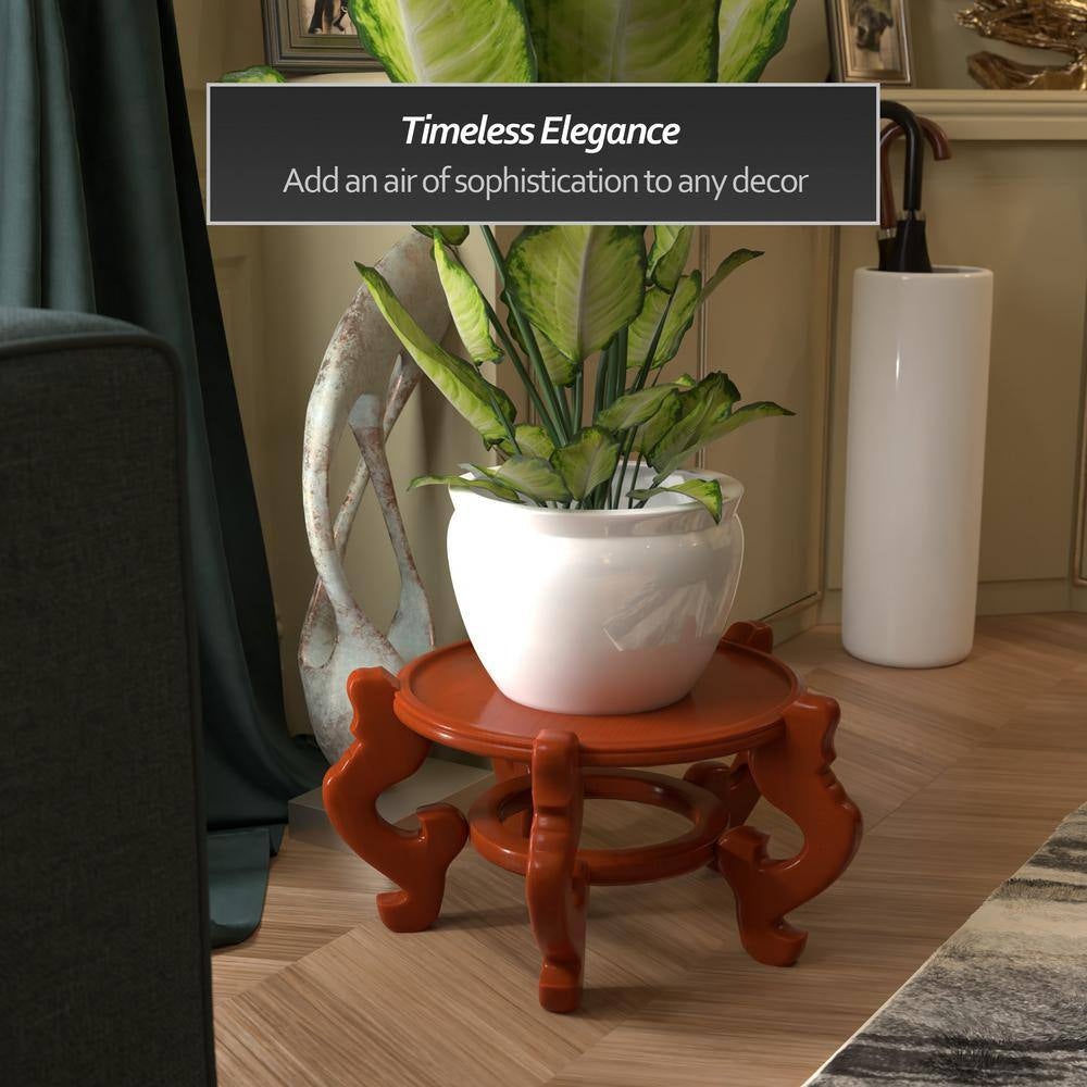 15.5 In. Rosewood Urn Stand in Honey