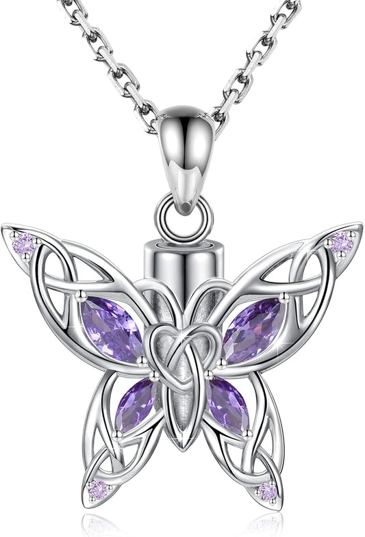 Butterfly Urn Necklace – Sterling Silver Keepsake for Loss & Remembrance