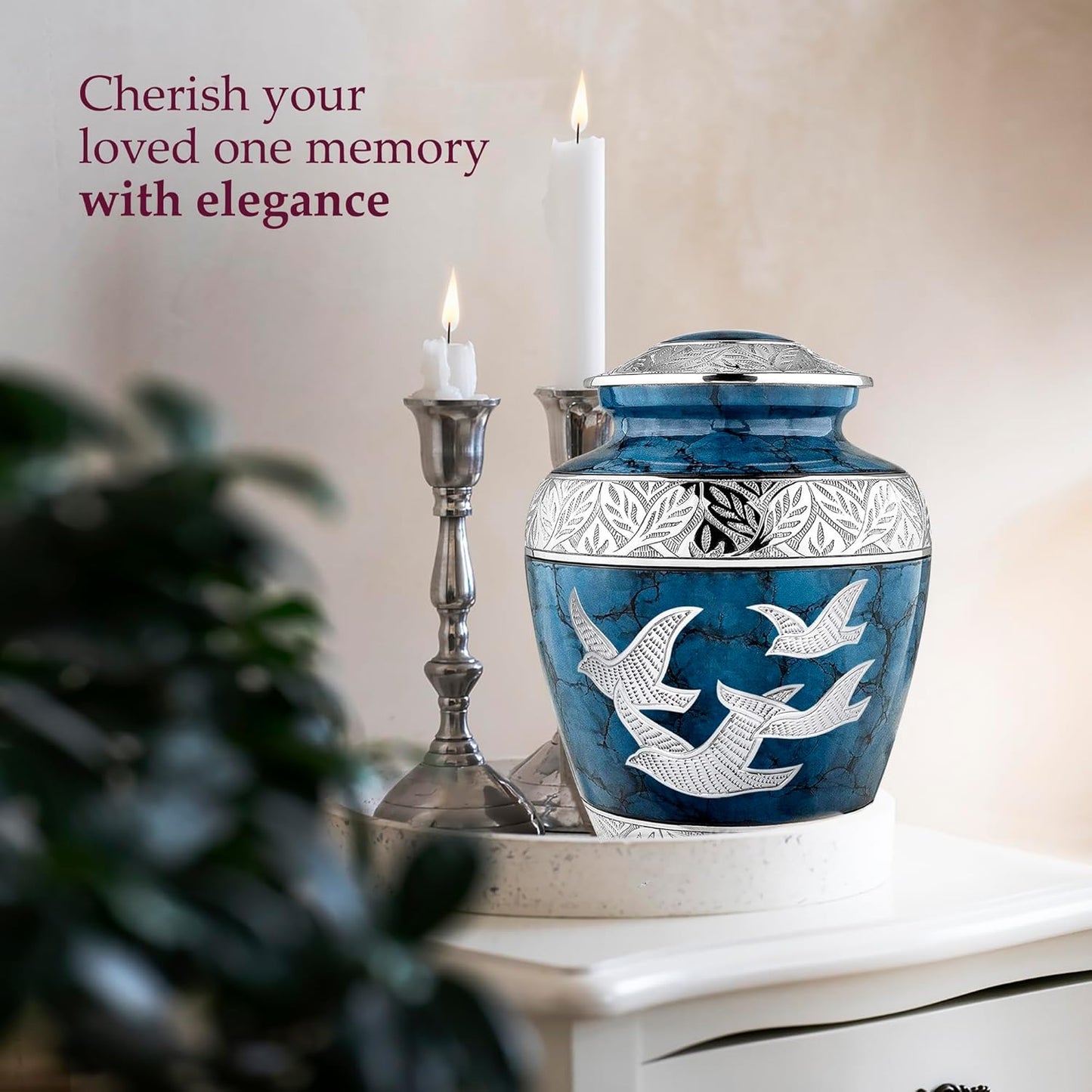Eternal Flight Blue Dove Cremation Urn