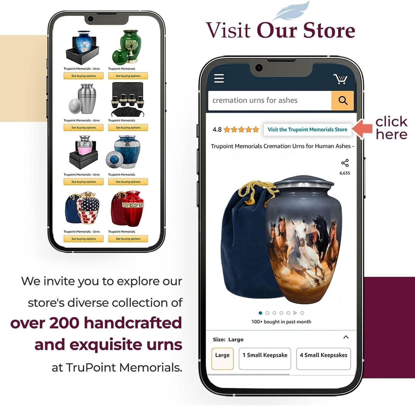 Gray Horse Cremation Urn – Decorative Burial Urn for Adult Ashes