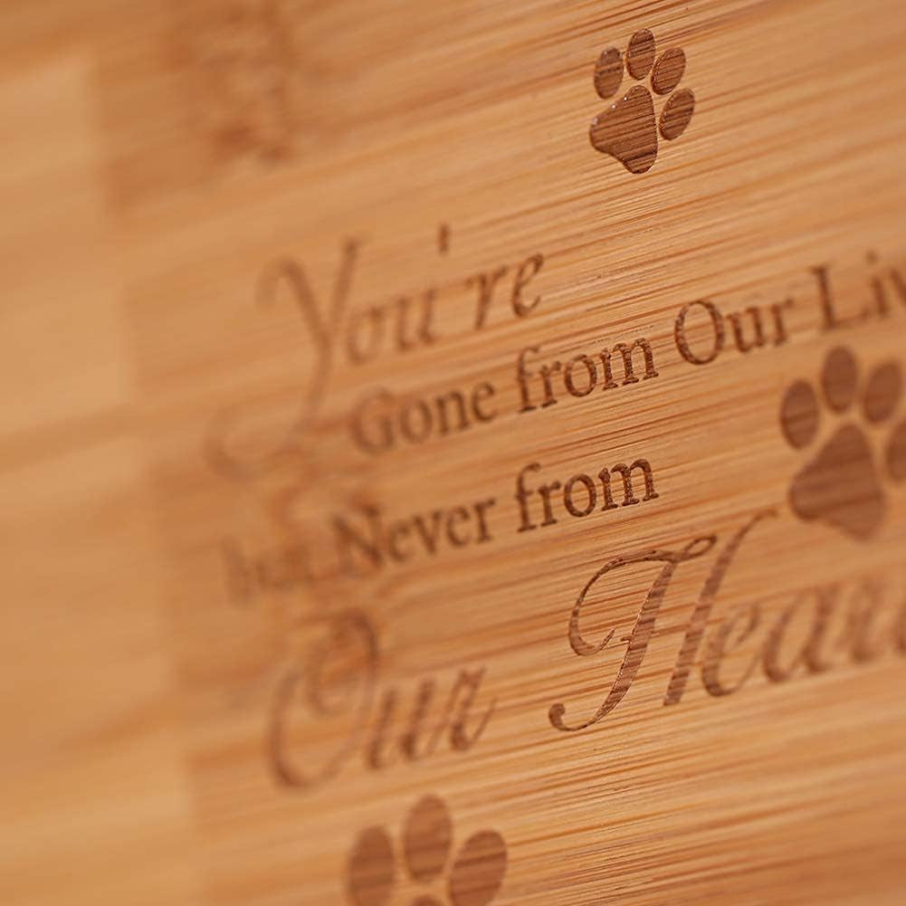 Wooden Dog Urn – Pet Ashes Photo Memorial