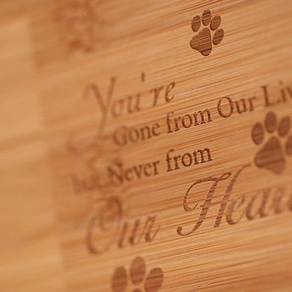 Wooden Dog Urn – Pet Ashes Photo Memorial