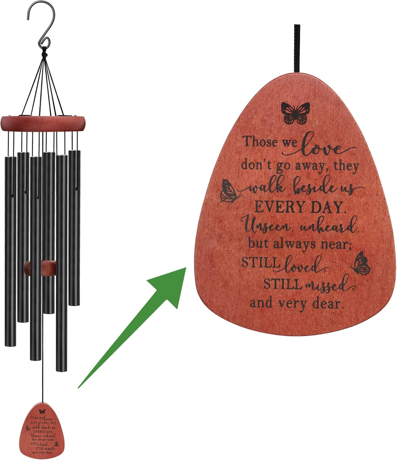 Outdoor Sympathy Wind Chimes – Memorial Gift for Loss of Loved One
