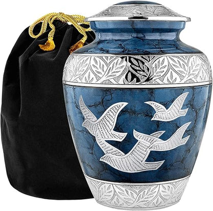 Eternal Flight Blue Dove Cremation Urn