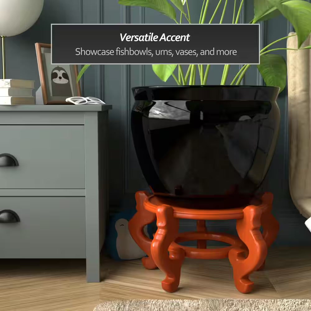 15.5 In. Rosewood Urn Stand in Honey