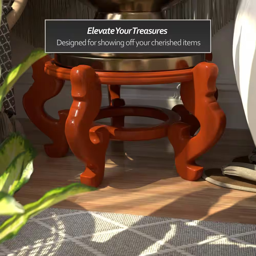 15.5 In. Rosewood Urn Stand in Honey