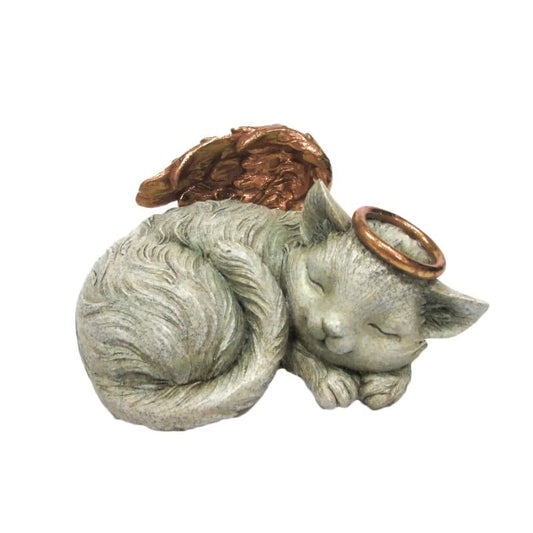 Angel Cat Sleeping Cremation Urn 30 Cubic Inch
