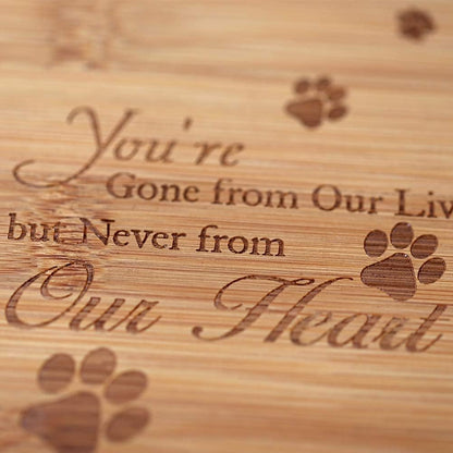 Wooden Dog Urn – Pet Ashes Photo Memorial
