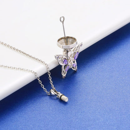 Butterfly Urn Necklace – Sterling Silver Keepsake for Loss & Remembrance