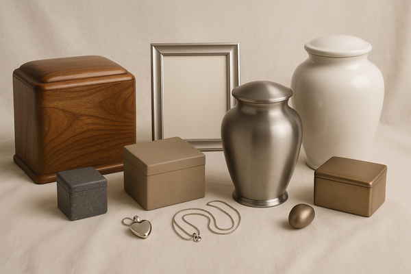 memorial products like urns and keepsakes
